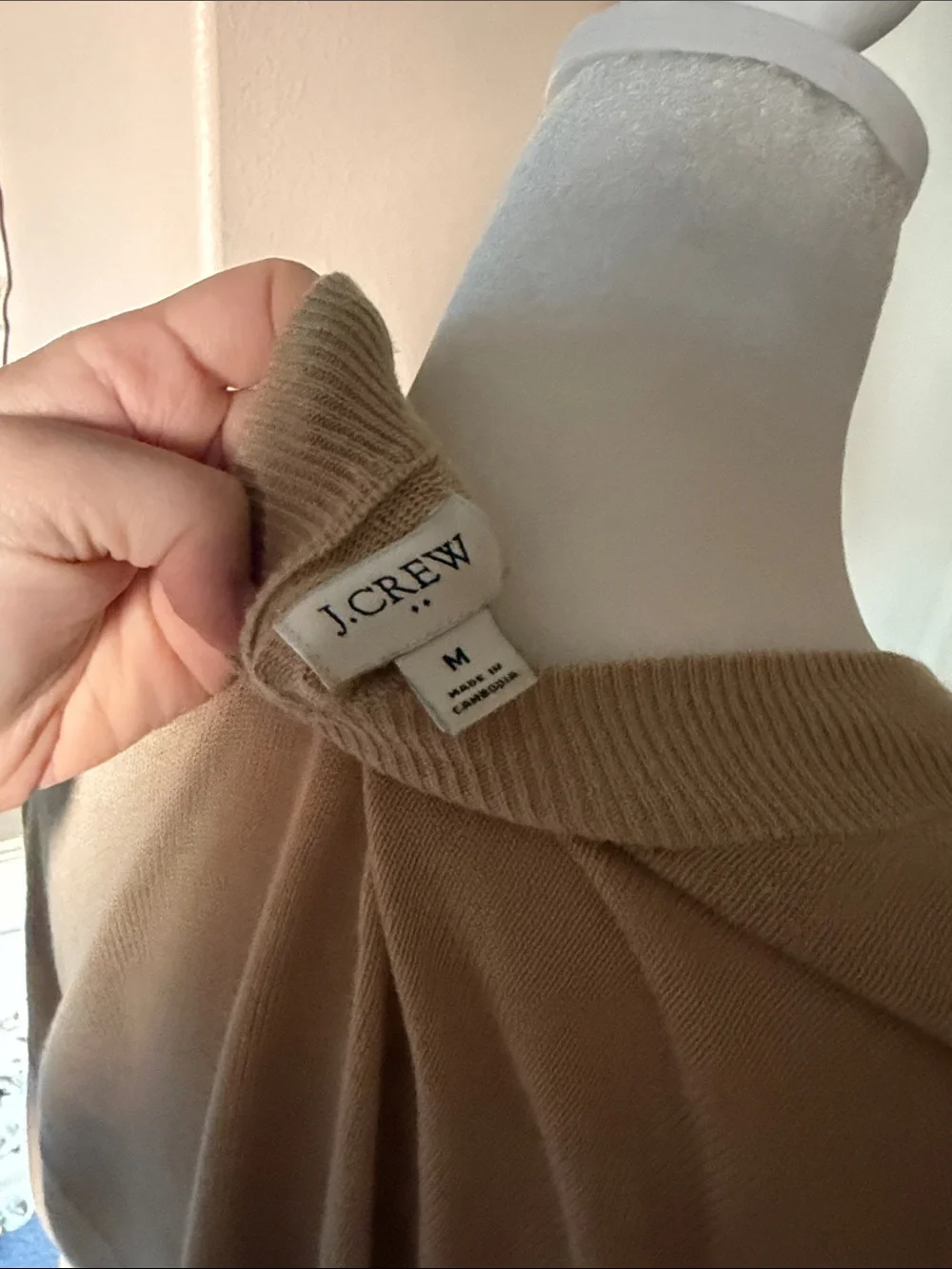 Jcrew Light Camel Crewneck Sweater